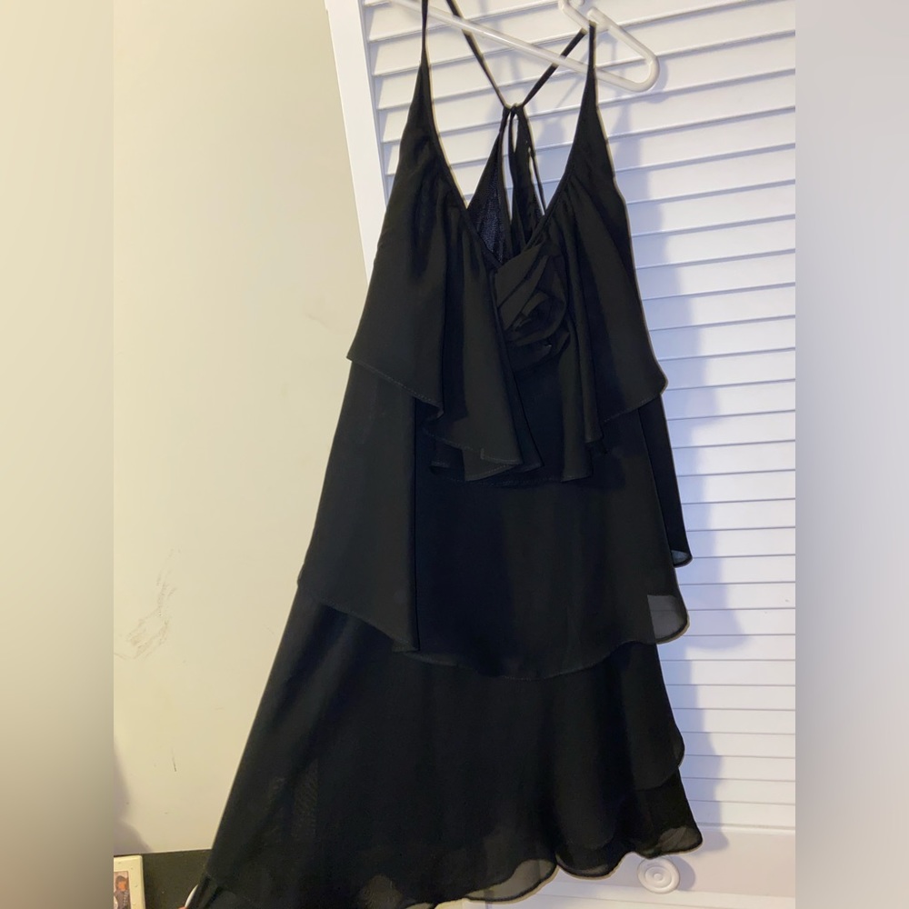 Black flowy layered dress
